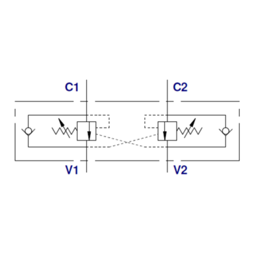 Single-acting counterbalance valve, type VBCD DE